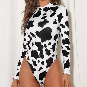SHEIN Cow Print Bodysuit